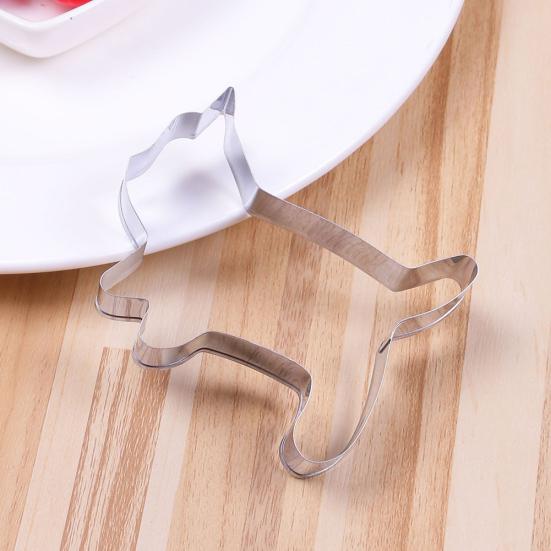 4Pcs Lovely Cat Stainless Steel Cookies Cutter DIY Fondant Pastry Biscuits Mold