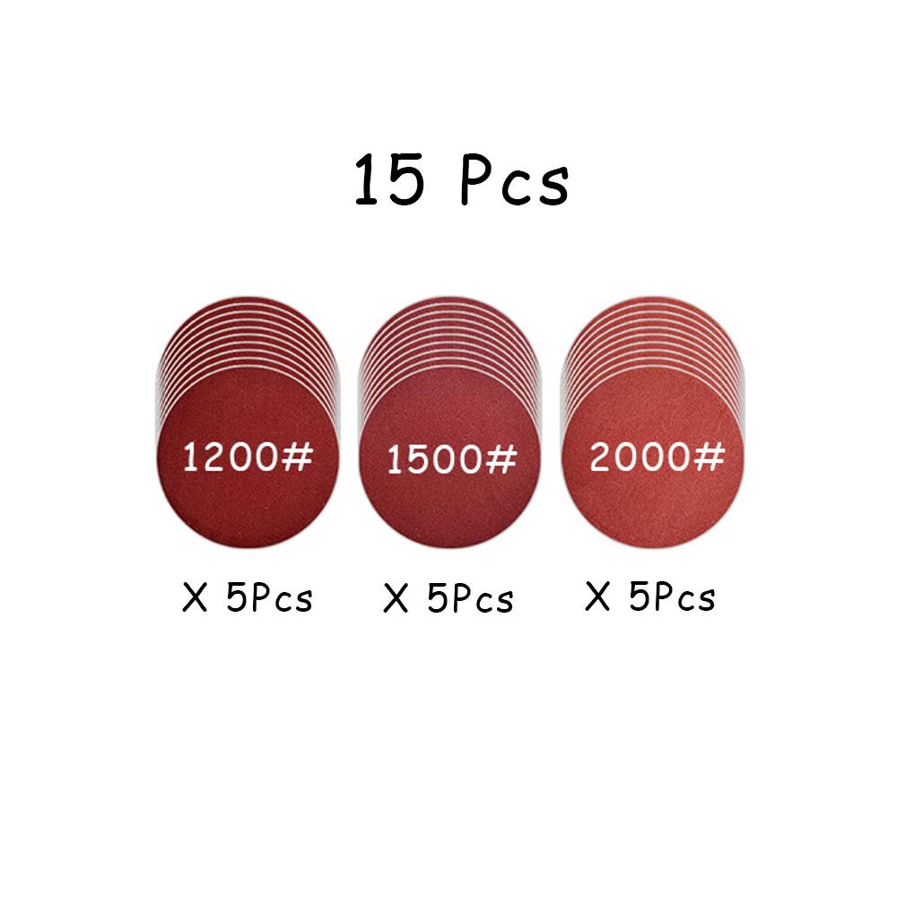 

15-65 Pcs Car Headlight Repair Restoration Kit 3 Inch 75mm Sanding Plate Waxing Sponge Sanding Pad for Polishing and Sanding 15Pcs 1200-2000
