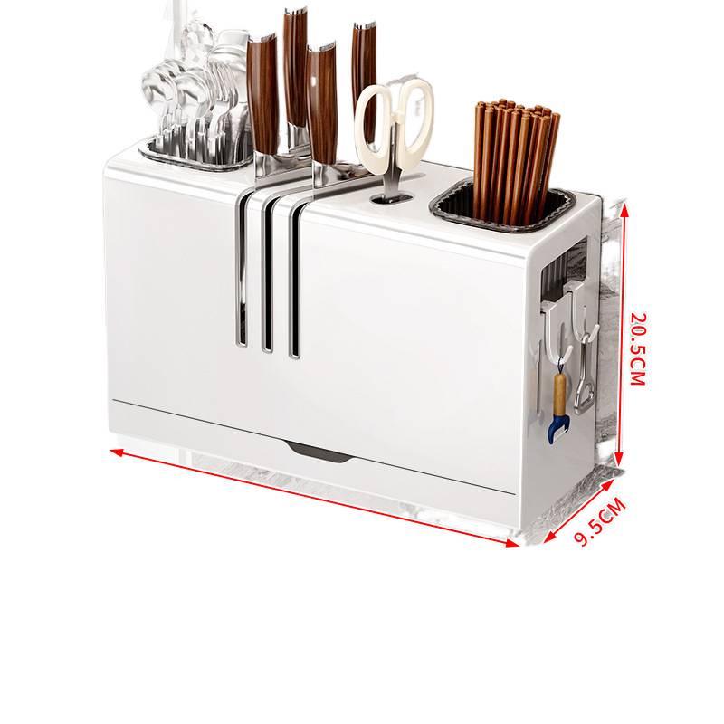 Multifunctional Kitchen Knife & Utensil Holder - Countertop & Wall-Mountable Storage Rack