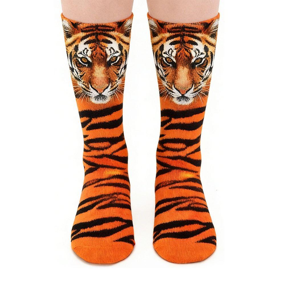 Cotton Cat Paw Socks Thicken Dog Tiger Paw Socks Funny Funny Printed Socks  Unisex