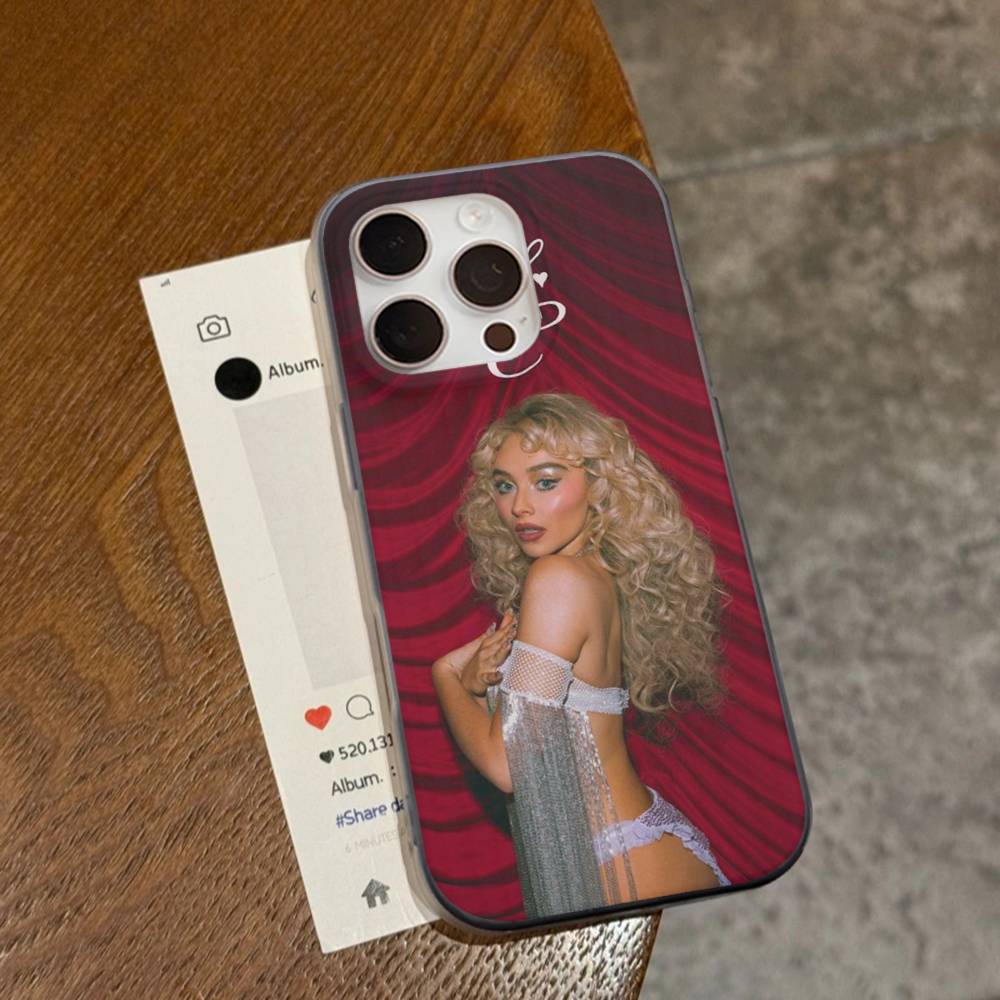 Pop Singer Sabrina Carpenter Phone Case For IPhone 17 16 15 14 Plus 11 12 13 Pro Max Shockproof Protection Soft Back Cover