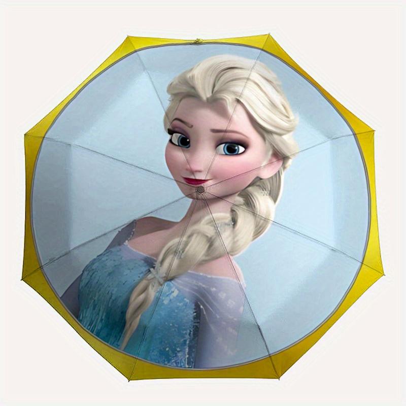 1pc Elsa, Frozen Design Automatic Folding Umbrella with 8 Iron Ribs,Portable Sunshade for Men and Women,Perfect Gift  yy250731136