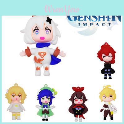 Genshin Impact Aether Diluc Lumine Venti Paimon Pvc Figure Toy Model