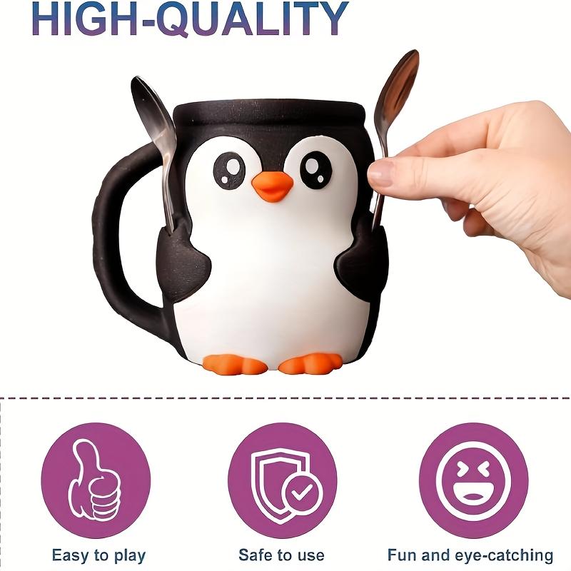 1pc Cute Penguin Ice Cream Pint Holder, Penguin Ice Pint Holder, Ice Cream Pint Containers, Reusable Ice Cream Containers, Popsicle Holders