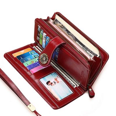 Brand Hollow Women Wallet Clutch Leather Female Long Wallet Women Zipper Purse Strap Money Bag