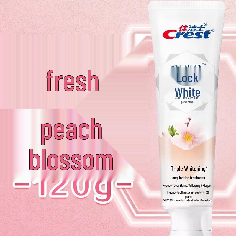 Crest Dual-Color Whitening Peach Toothpaste