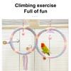 Colored Cotton Parrot Pole Flexible Hanging Clip Swing Colorful Perch Rotating Comfortable Bird Cotton Rope Swing Pet Supplies