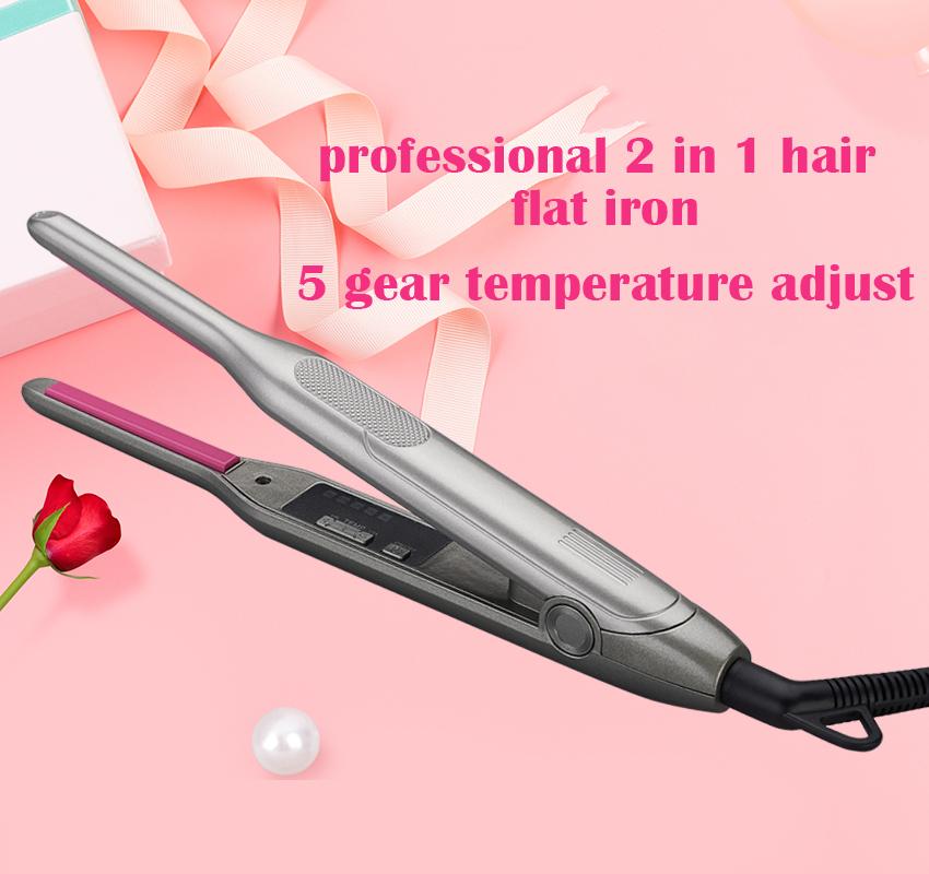 New curling iron for men and women general curling dual use straightener narrow face short hair straightening splint