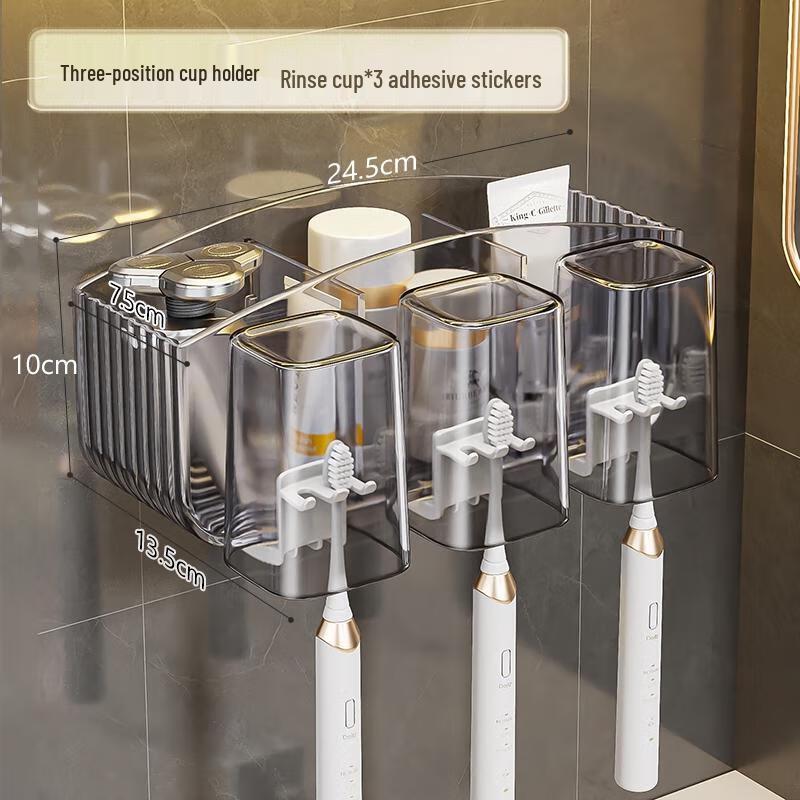 Aige No-Drill Wall-Mounted Toothbrush Holder