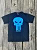 Vintage Mad Engine Punisher T Shirt Men’s Medium Marvel Black Blue Skull