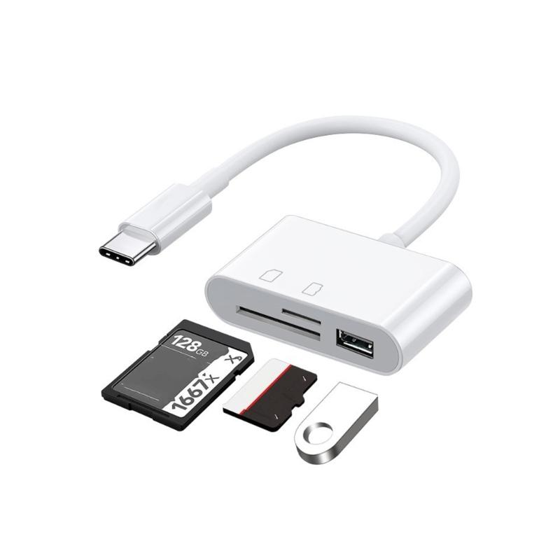Various Port USB C Card Reader TF Slots Fast Speed Transmission Travel Friendly Build for Photographers Professionals