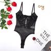 New sexy hollow grid perspective onesie sexy underwear set