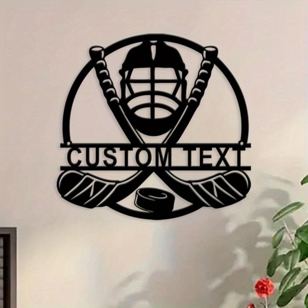 Personalized Ice Hockey Metal Wall Art, Custom Player Sign Dream Gift for Hockey Lovers