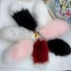 Genuine Fox Fur Tail Pendant Keychain and Bag Charm