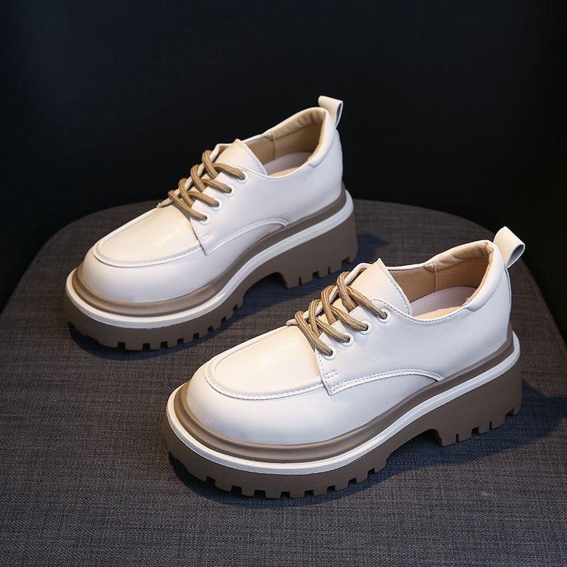 Loafers Hidden Heel Small Leather Shoes Mary Jane Women's Shoes Spring and Autumn New British Style Platform Muffin