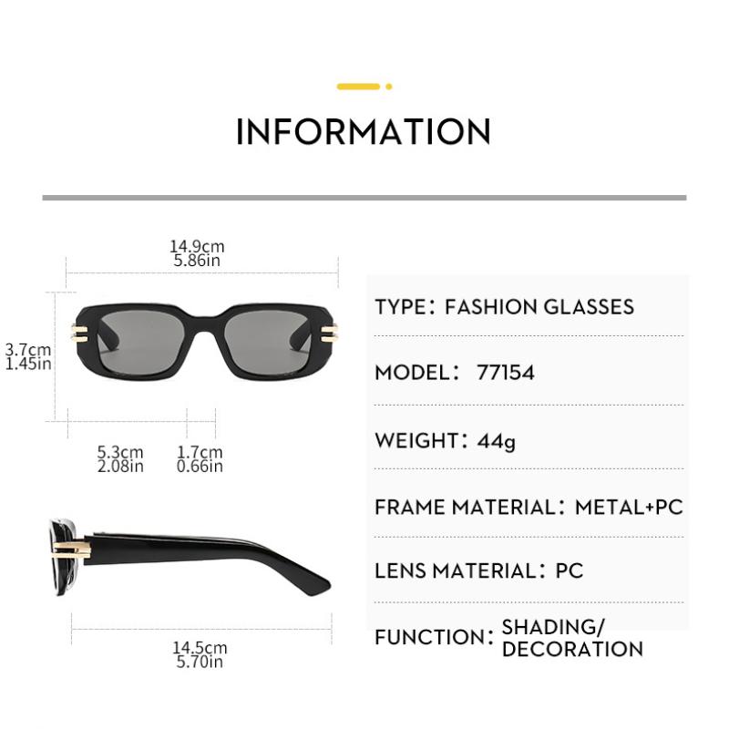 Ladies Sunglasses, Retro Square Sunglasses, Fashionable Outdoor Sunglasses.