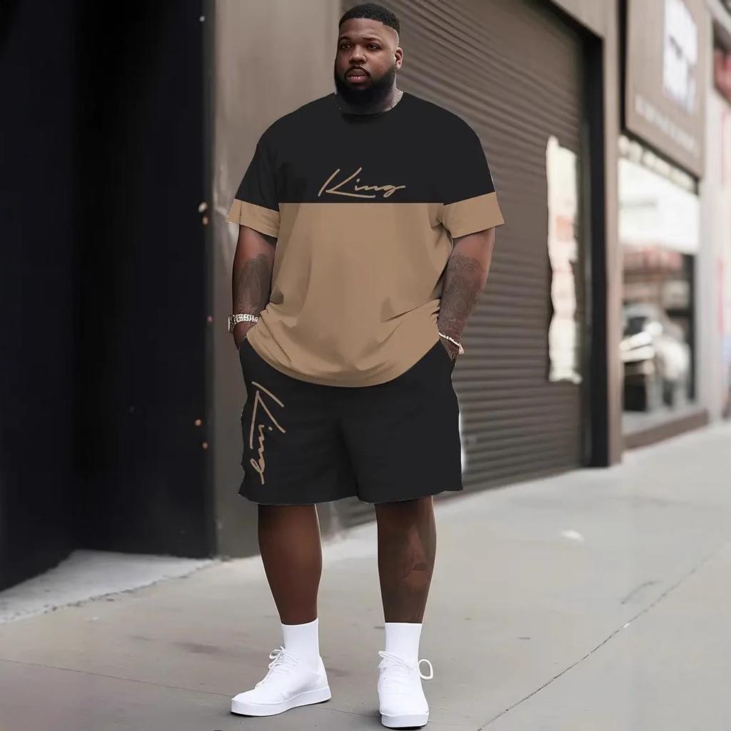 Summer T-shirt and Shorts Set 3D Printed Casual Beach Men's Sport Wear