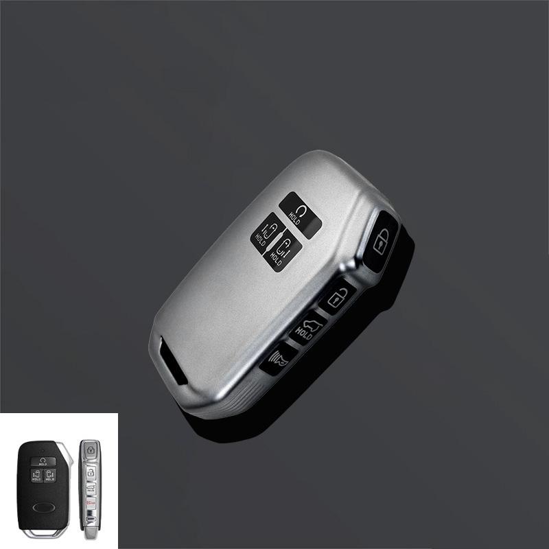 

TPU Car Remote Key Case Cover Shell Fob For Kia Carnival 2021 2022 Sedona Carnival KA4 EX SX LX Fiesta 2023 серый