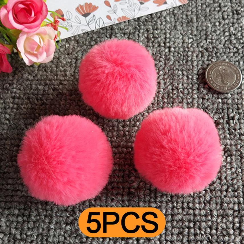 5pcs 4cm 5cm Faux Fur Pompom Fluffy Soft Balls DIY Hair Ball Pom Pom for Handicrafts Handmade Sewing Crafts Materials