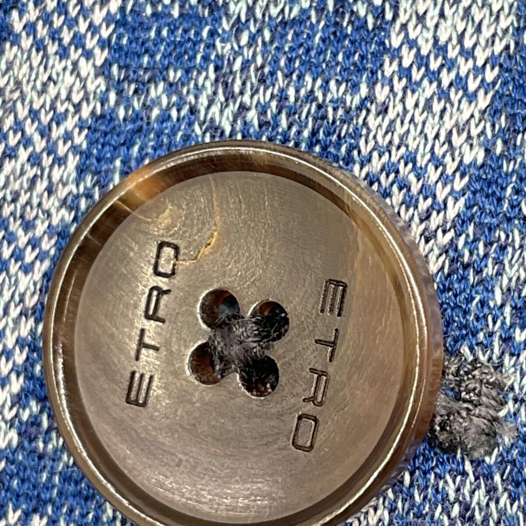 ETRO 2021 1187Q Blue Jacquard Print Lining 2B Tailored Jacket Jacket 60 blueUsed