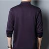 Spring Autumn New Fashion Printing Fake Two Pieces Polo Shirts Men's Clothing Long Sleeve Casual Loose Bottom Layer Shirt Tops