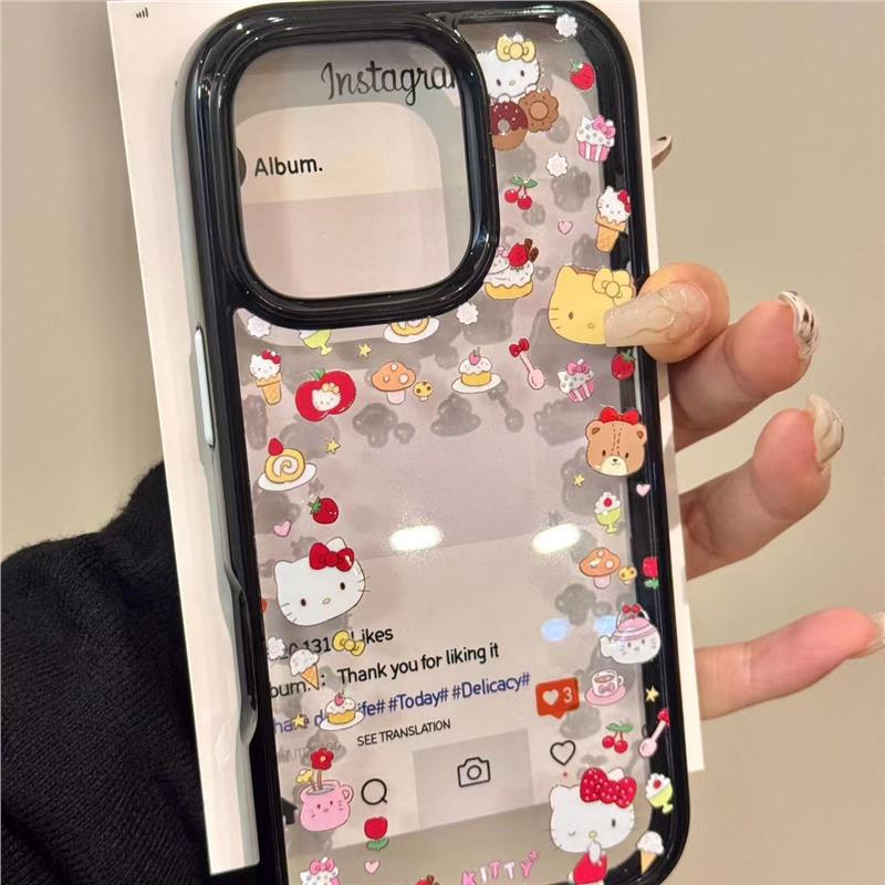 Applicable To Apple 11promax Mobile Phone Case Transparent iPhone11 Cartoon Cute 11 Acrylic Dessert Little Katie