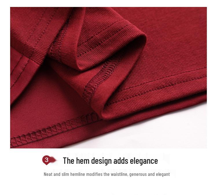 Seven-Sleeve Women's Satin Acetate T-Shirt - Spring 2025 Collection, Modal Round Neck, Fashionable and Versatile.