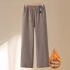 Mom’s Fleece-Lined Straight-Leg Winter Trousers for Middle-Aged & Elderly Women