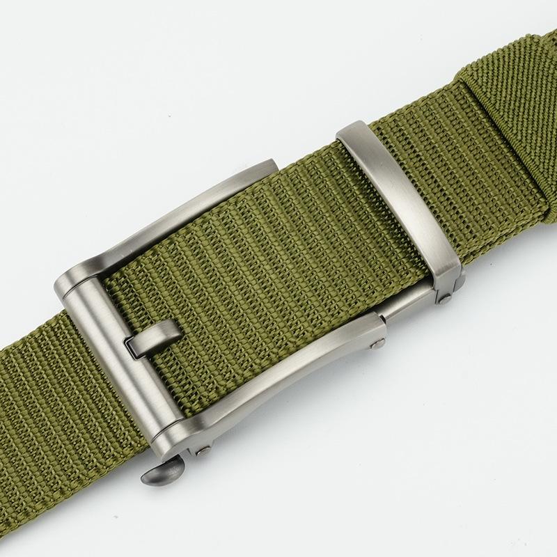 Men's Belt Automatic Buckle Braided Nylon Tactical Belt Minimalist Versatile Business Outdoor Canvas Belt Men