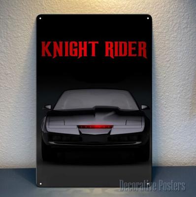 E1Knight Rider Kitt Serie TV Film Poster Metallico Cartello in Latta 20x30cm Targhetta