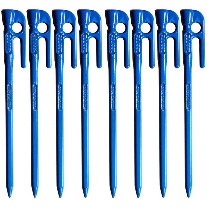 [Ellis] Forged Pegs [Ellis] Stake 28cm Blue Powder Coat 8-Pack MK-280BL Made in Japan