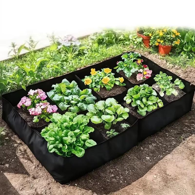 4/8 Grids Extra Large Fabric Grow Bag Garden Planter Planting Bed Vegetables Flowers Herbs