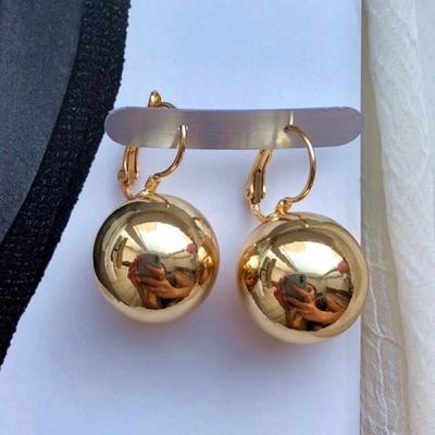 1 Paar Modieuze Oorbellen Sieraden Grote Ronde Bal Hanger Oorbellen Voor Vrouwen Cadeaus Bruiloft Sieraden KTJ