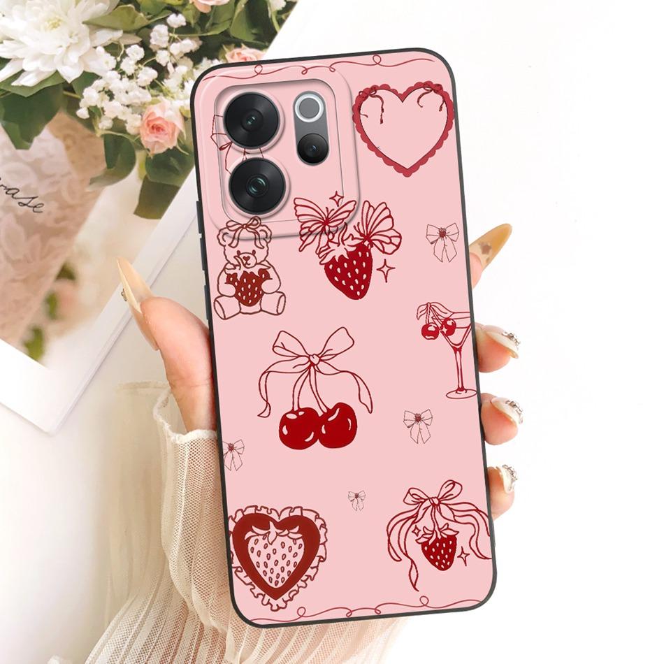 For Vivo V70 / V70 Elite 2026 Cute Cat Flower Cartoon Phone Case For Vivo V 70 V70Elite V2538 V2548 Soft Silicone Covers Bumpers