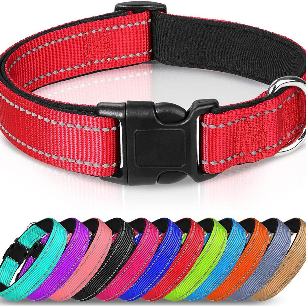 Adjustable Large Dog Collar, Reflective & Explosion-Proof Design for Dogs & Cats