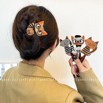 2024 Korean High-End Shark Clip Hair Accessory, Twist Clip for Straight Hair, Back-of-Head Hairpin.