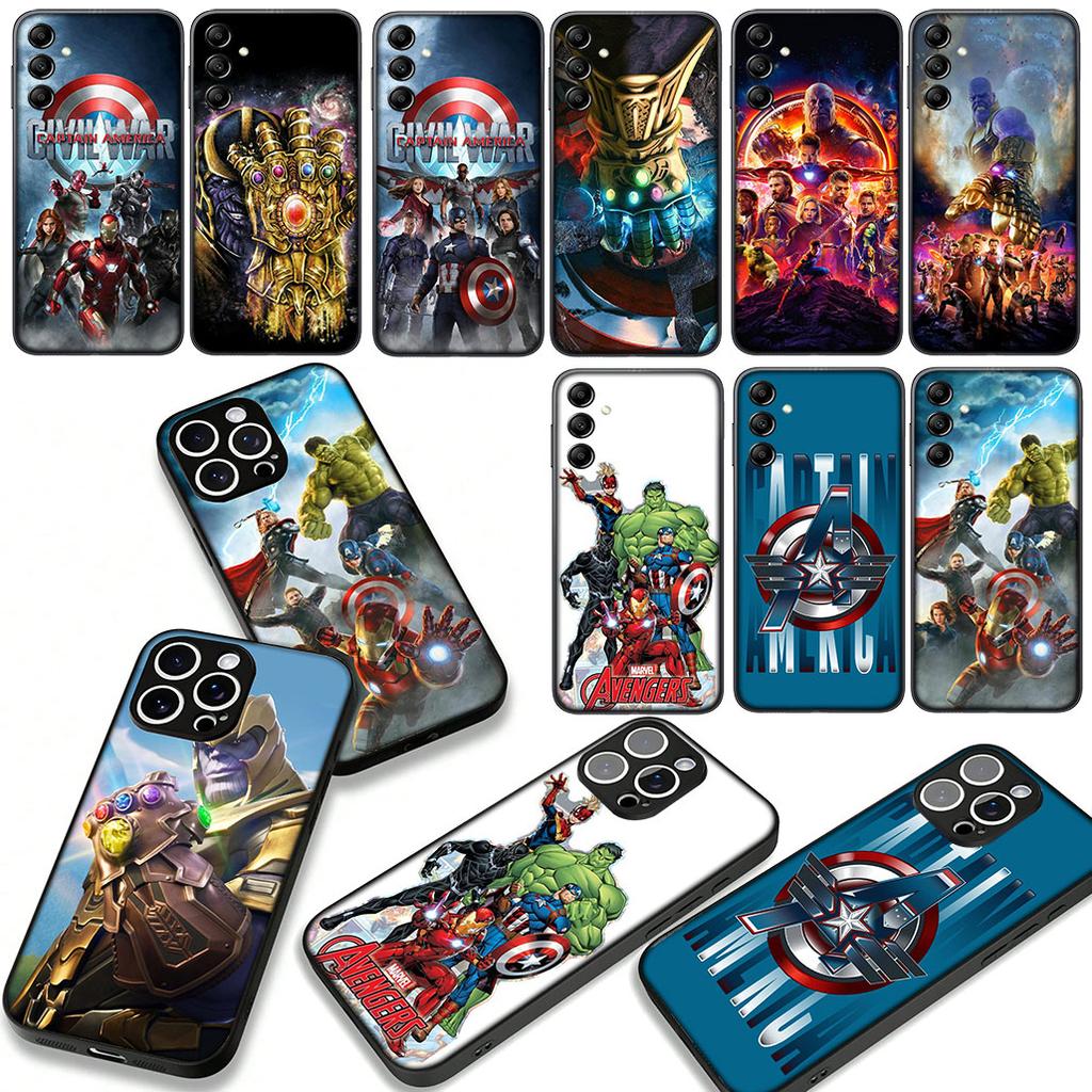 for Samsung Galaxy A07 A13 A12 A14 A23 A50 A51 A52 A53 A70 A71 A72 Note 20 9 8 10 Case Marvel Avengers Endgame Superhero Thanos