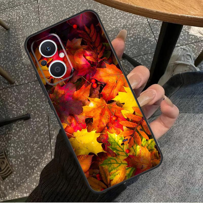 Colorful Leaves For OPPO Reno 10 11 12 13 14 Pro 7 8 Lite 8T 11F 12F 13F 14F OPPO Find X8 X9 X5 X6 Pro Case