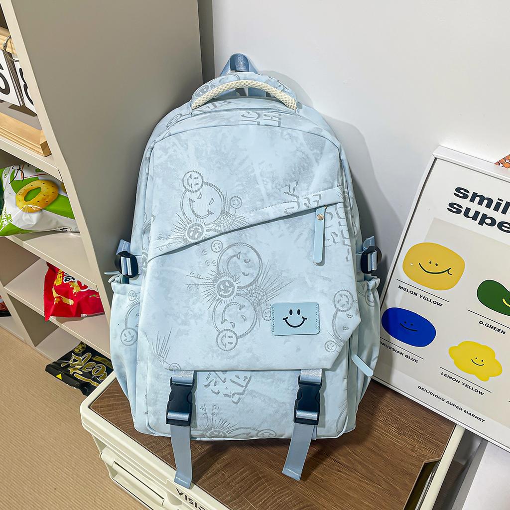 Schoolbag new backpack unisex large capacity lightweight student bag trendy fashion versatile leisure travel backpack