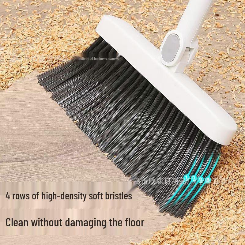 3-in-1 Folding Broom, Dustpan & Squeegee: Multi-functional Thickened Cleaning Tool for Bathroom & Home
