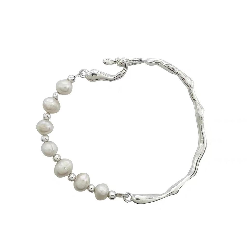 Trendy Minimalist Baroque Pearl Bracelet For Women French Style Highend Jewelry