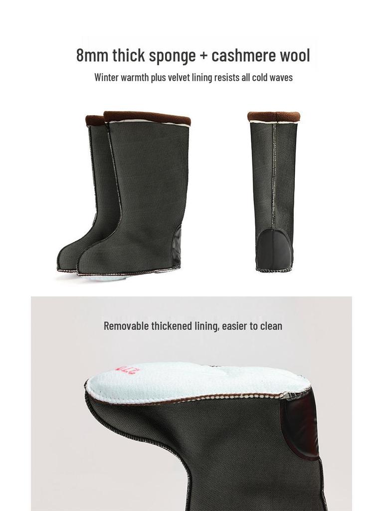 Smash-Proof EVA Winter Rain Boots: Warm, Non-Slip, Thick, Wear-Resistant, Waterproof, Cold-Resistant Cotton Shoes