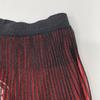 Balenciaga 502584 T6135 18Stainless Steel Red X Black See-Through Layered Pleated Skirt Skirt 34 RedUsed