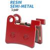 Brand New High Quality Disc Brake Pads Resin MTB Road Bike Mountain Bicycle Parts Oil Disc Brakes Red Semi-metal