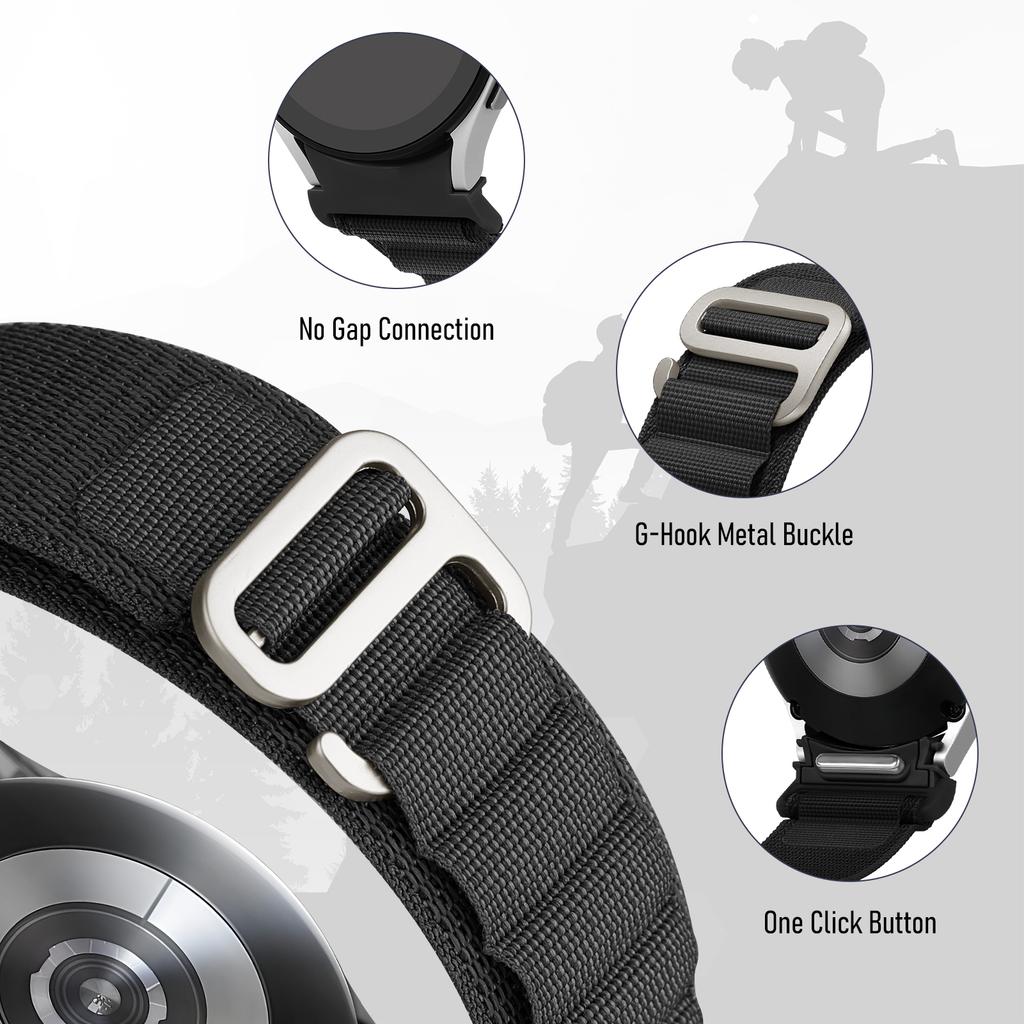 Alpine loop for Samsung Galaxy watch 6 Strap Nylon correa bracelet Galaxy watch 6 4 classic/5 Pro 45mm 44mm 40mm 47mm 43mm band