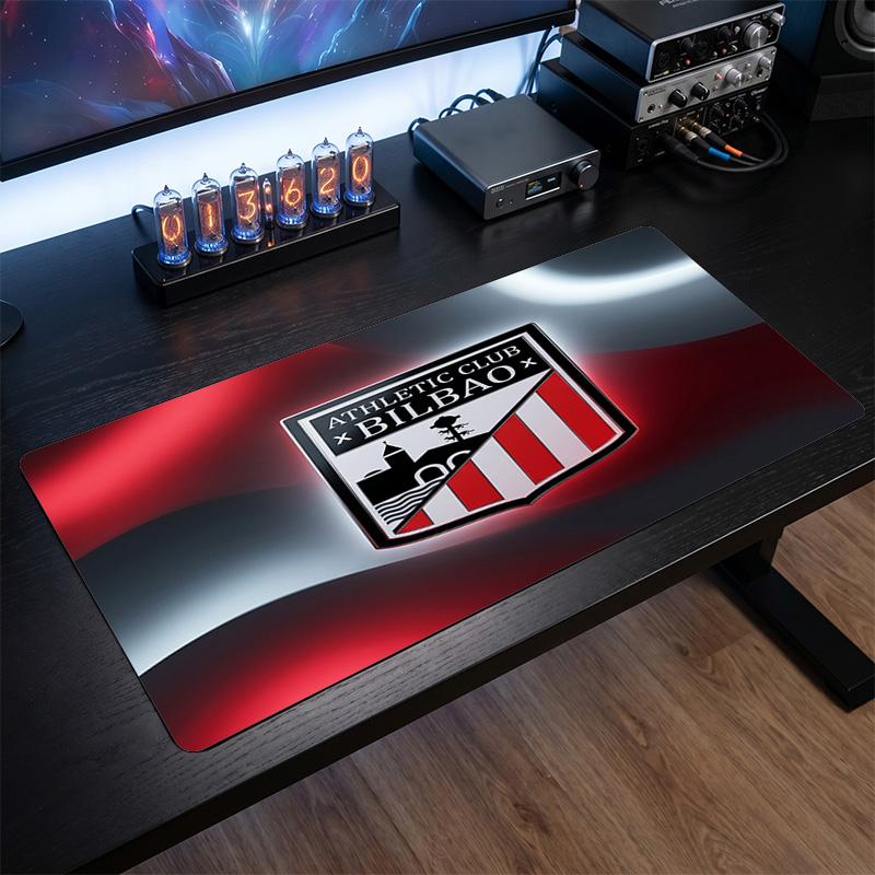 Athletic Bilbao Football Print Large Mouse Pad, Anti-Slip Extended Gaming Desk Mat for Office Home