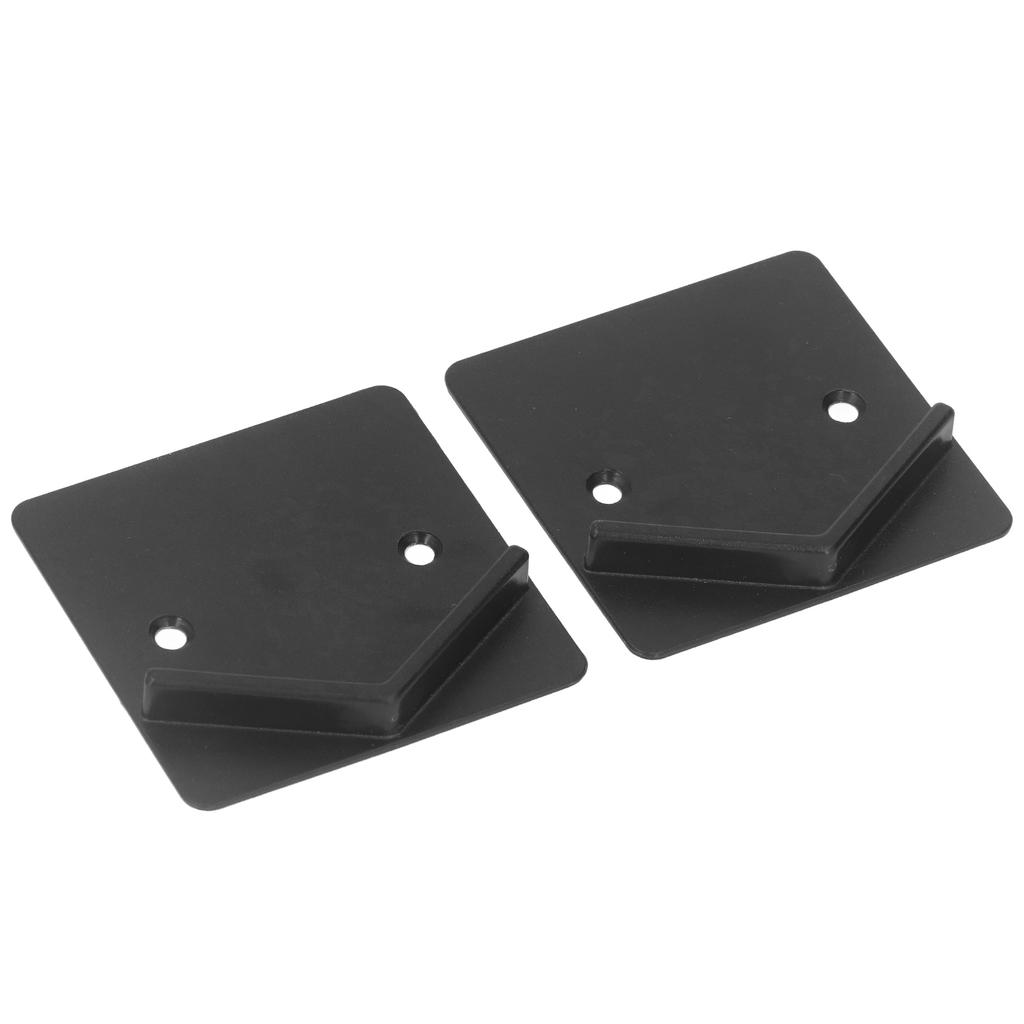 2Pcs Shower Curtain Rod Holder Square End Wall Mount Retainer Bathroom Accessories Black