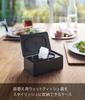 Yamazaki Wet Tissue Case Black Approx. W16 x D10 x H6cm Smart with Paper Stopper 5579
