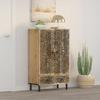 Vidaxl Comodino, 60X33X100 Cm, Legno di Mango Massello