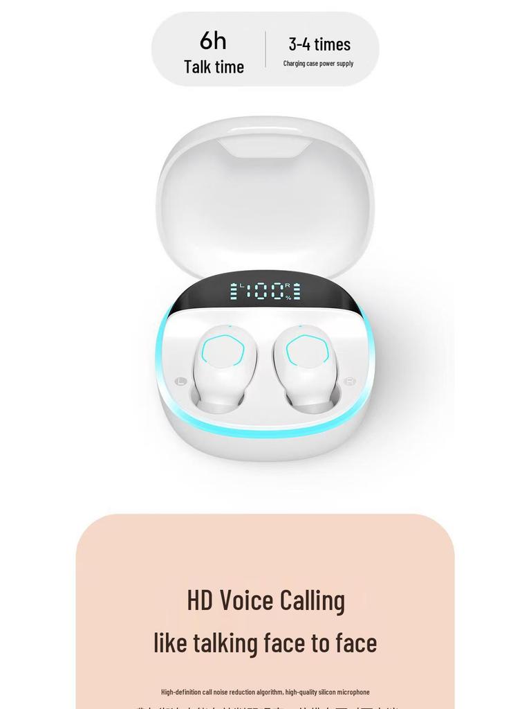 M13 Wireless Bluetooth Earphones: Mini TWS In-Ear, Smart Display, Long Battery Life (Bluetooth 5.2)